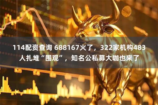 114配资查询 688167火了，322家机构483人扎堆“围观”，知名公私募大咖也来了